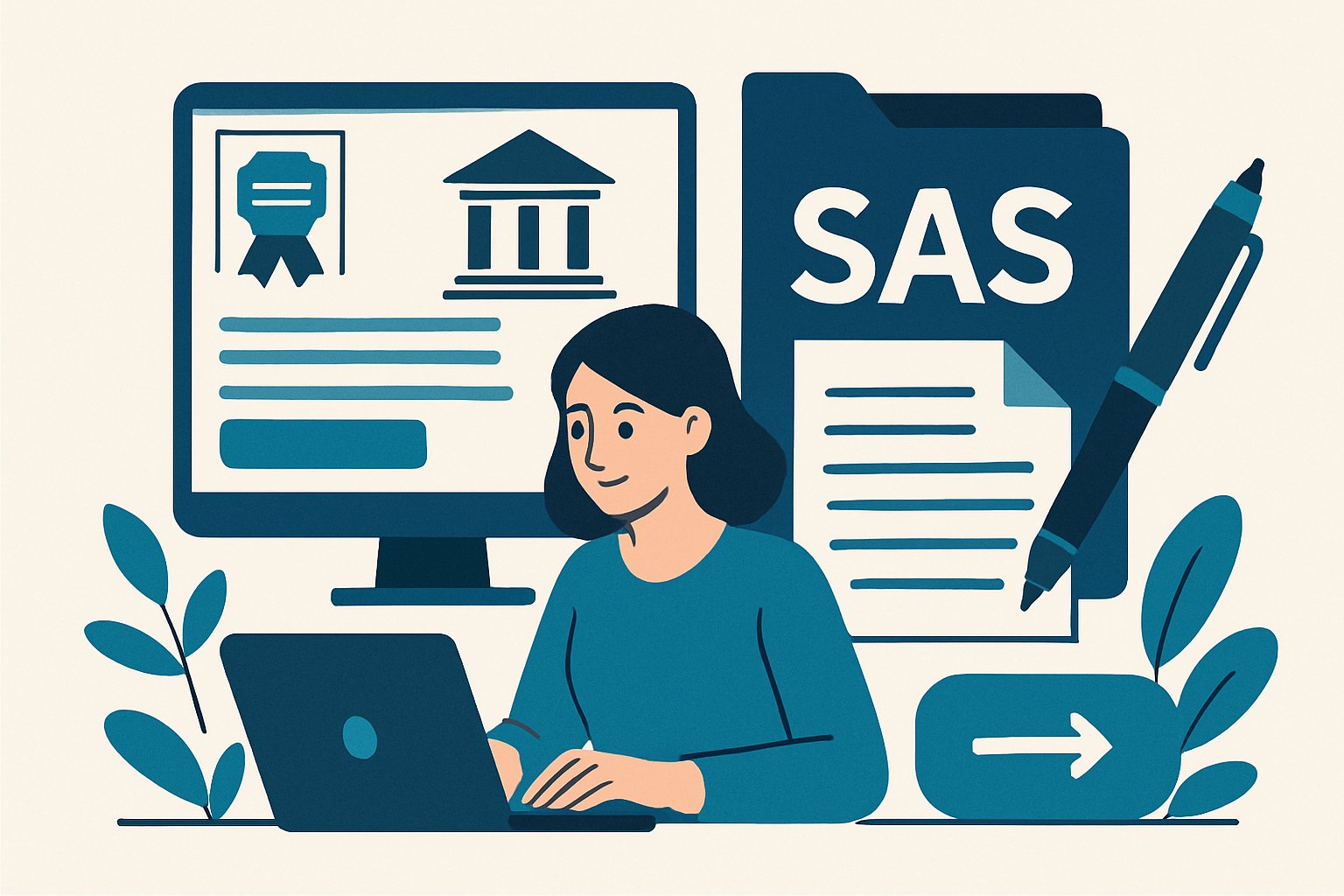 Créer une SAS en ligne : démarches et formalités