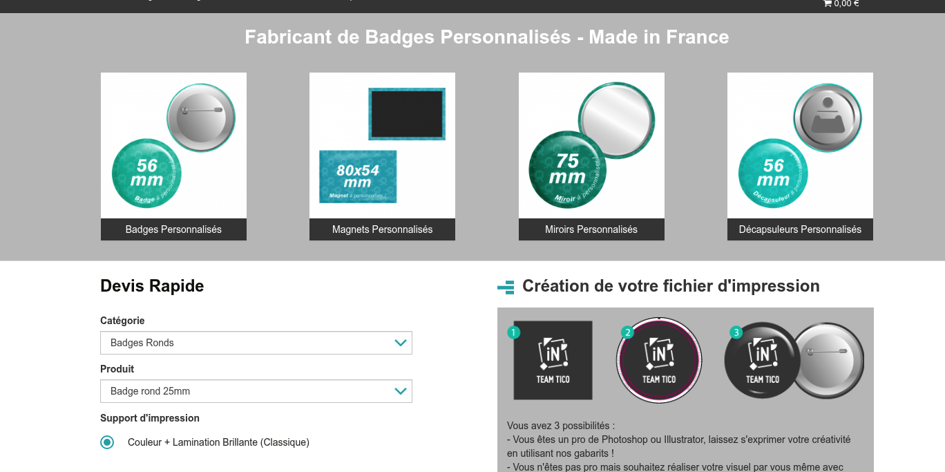 Aperçu RapidBadges