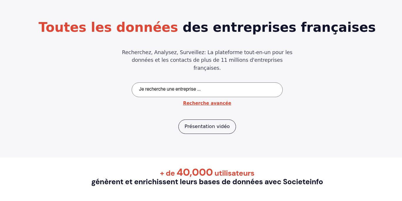 Aperçu Societeinfo